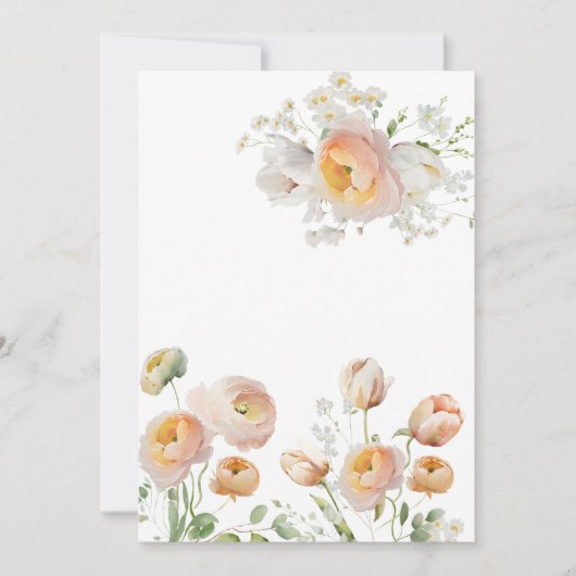 Invitation Blank Feach Tulip 5x7 (Devant)