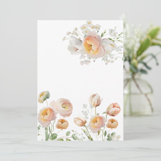 Invitation Blank Feach Tulip 5x7 (Debout devant)