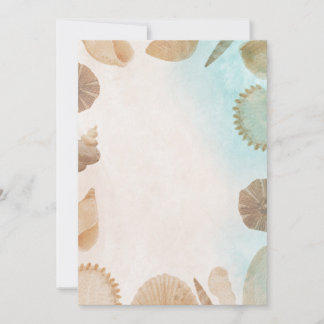 Invitation Blank Seaside Summer Blue Elegant Pretty Wedding 