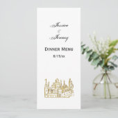 Invitation Blason de château héraldique vintage #2 Faux or (Debout devant)