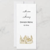 Invitation Blason de château héraldique vintage #2 Faux or (Devant)