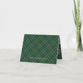 Invitation Blason de clan Cockburn sur tartan (Dos)