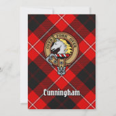 Invitation Blason de Clan Cunningham sur tartan (Dos)
