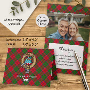 Invitation Blason de Clan Grant sur tartan