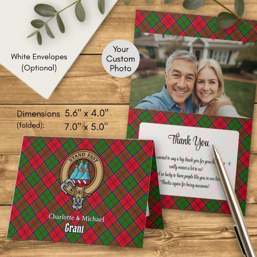 Invitation Blason de Clan Grant sur tartan