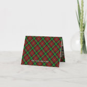 Invitation Blason du clan Boyd sur tartan (Dos)