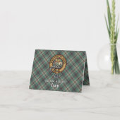 Invitation Blason du Clan Craig sur tartan (Devant)
