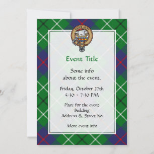 Invitation Blason du clan Duncan sur tartan