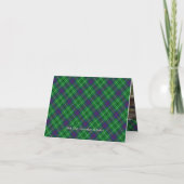Invitation Blason du clan Duncan sur tartan (Dos)
