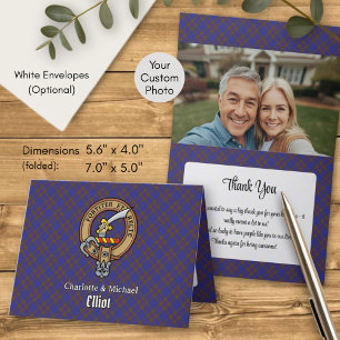 Invitation Blason du clan Elliot sur tartan moderne