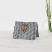 Invitation Blason du clan Haig sur tartan (Devant)