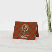 Invitation Blason du clan MacAulay sur tartan (Devant)