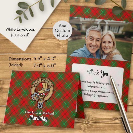 Invitation Blason du clan MacAulay sur tartan