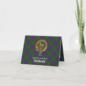 Invitation Blason du clan MacDonald sur tartan (Devant)