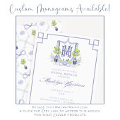 Invitation Blason Monogrammé d'Arbre de Citron à l'Aquarelle