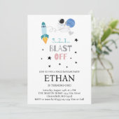 Invitation Blast Off ! Nouvel anniversaire du navire-fusée sp (Debout devant)