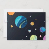 Invitation Blast Off ! Voyage Autour Du Soleil Boy Photo Anni (Dos)