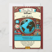 Invitation Blend Travel Cabine Beach Destination 32e annivers (Devant)