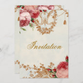 Invitation Blenheim Rose - Ciel d'Été (Devant / Derrière)