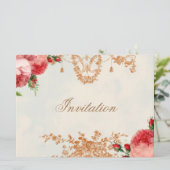 Invitation Blenheim Rose - Paysage de ciel d'été (Debout devant)