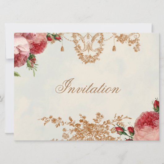 Invitation Blenheim Rose - Paysage de ciel d'été (Devant)