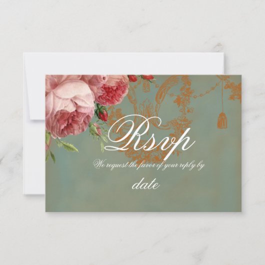Invitation Blenheim Rose RSVP (Devant)