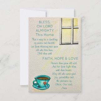 Invitation Bless This Home – Prayer Card - Note Card