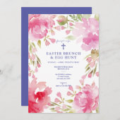 Invitation Blessé Foliage Brunch de Pâques (Devant / Derrière)