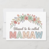 Invitation Blessed to be called Mamaw (Devant)