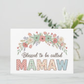 Invitation Blessed to be called Mamaw (Debout devant)