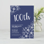 Invitation Bleu 100e fête d'anniversaire (Debout devant)