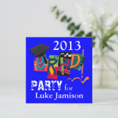 Invitation Bleu 2013 moderne à la mode de la partie | de (Debout devant)