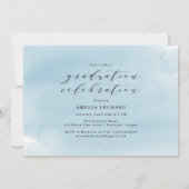 Invitation Bleu 2 Photo Graduation Party (Dos)