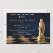 Invitation Bleu 30e anniversaire d'échecs évêque (Devant)