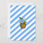 Invitation Bleu Aloha Anniversaire, Hawaiian Luau Tropical (Dos)