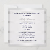 Invitation Bleu Ancre Argent Blanc Marine Monogramme 33 (Dos)