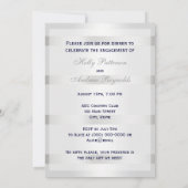 Invitation Bleu Ancre Argent Blanc Marine Monogramme 33 (Dos)