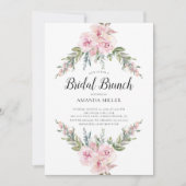 Invitation Bleu aquarelle Floral Bridal Brunch (Devant)