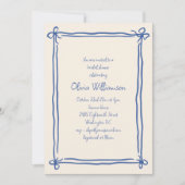 Invitation Bleu Arc Décoration de Mariage aux Bleuets (Devant)
