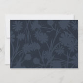 Invitation Bleu ardoise, mariage gris bleu Enregistrer la dat (Dos)