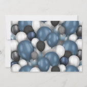 Invitation Bleu argent noir et blanc 100e anniversaire 2 phot (Dos)