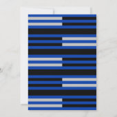 Invitation Bleu/Argent sur Black Bar Mitzvah (Dos)