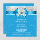 Invitation Bleu argenté brimmer arc scintillant parties scint (Devant / Derrière)