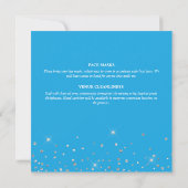 Invitation Bleu argenté brimmer arc scintillant parties scint (Dos)