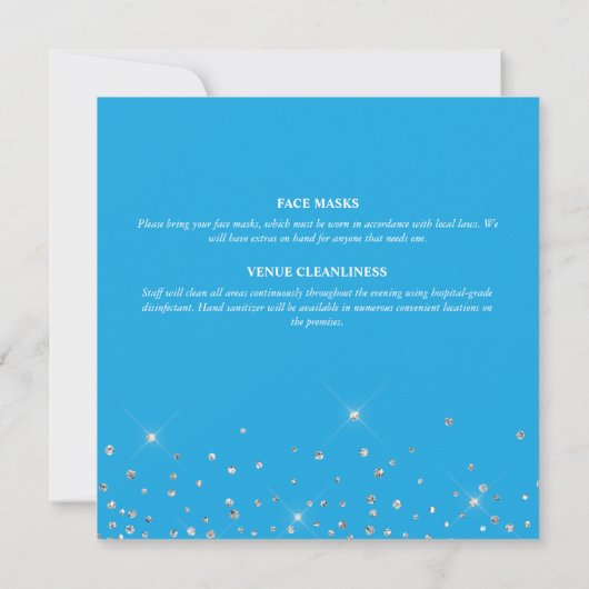Invitation Bleu argenté brimmer arc scintillant parties scint (Dos)