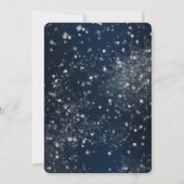 Invitation Bleu argenté éclat glam Sweet 16 Party (Dos)