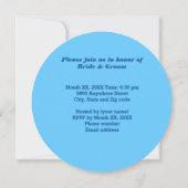 Invitation Bleu avec cadre Couple Diamonds Dîner de répétitio (Dos)