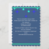 Invitation Bleu avec des reflets cyan (Dos)