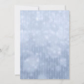 Invitation Bleu avec la fête des flocons d'argent (Dos)