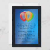 Invitation Bleu avec Téléphone cellulaire Ado Anniversaire Fê (Dos)